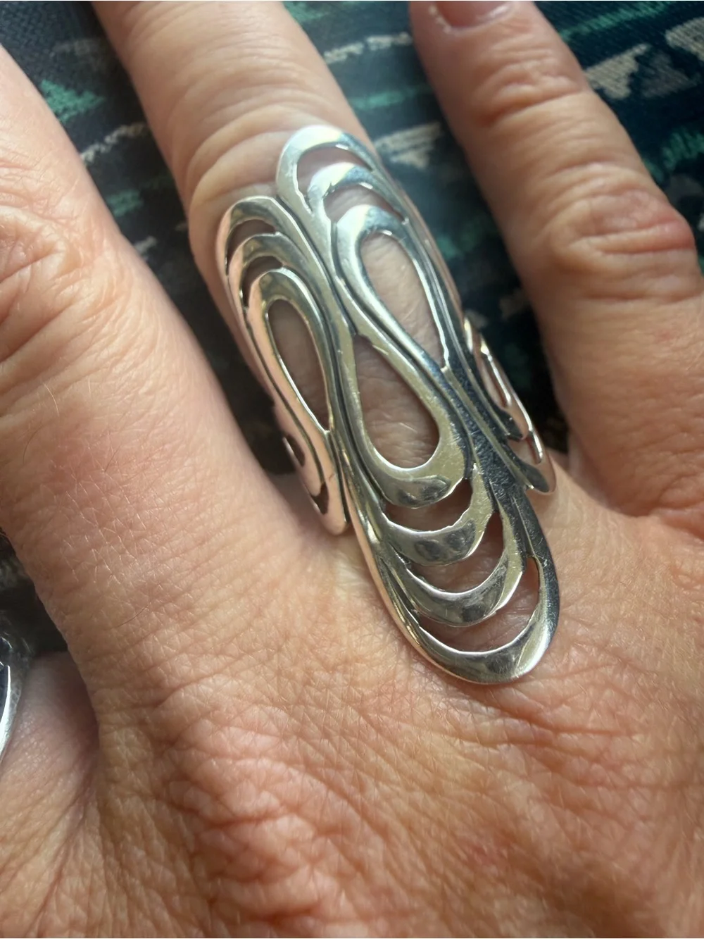 Silver Openwork Statement Ring - Contemporary Women’s Jewelry